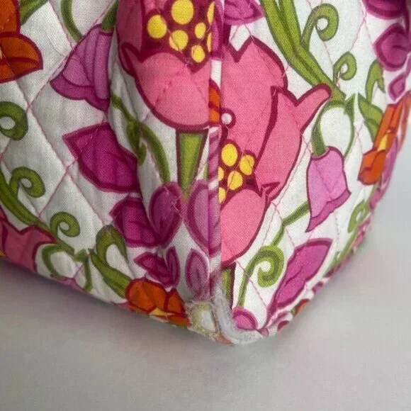 Vera Bradley Pink Paisley Bowler Bag - Picture 6 of 10